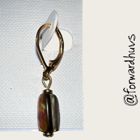 Bundle Sale 3 for $15 | Gold-Tone Leverbacks – Glossy Bead Drops - Picture 3 of 7